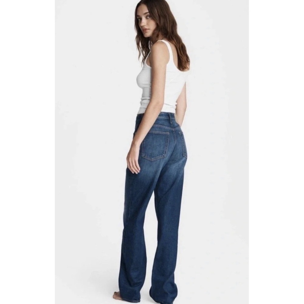 Rag & Bone Alex Straight Leg Jeans In Stowe Blue Size 27